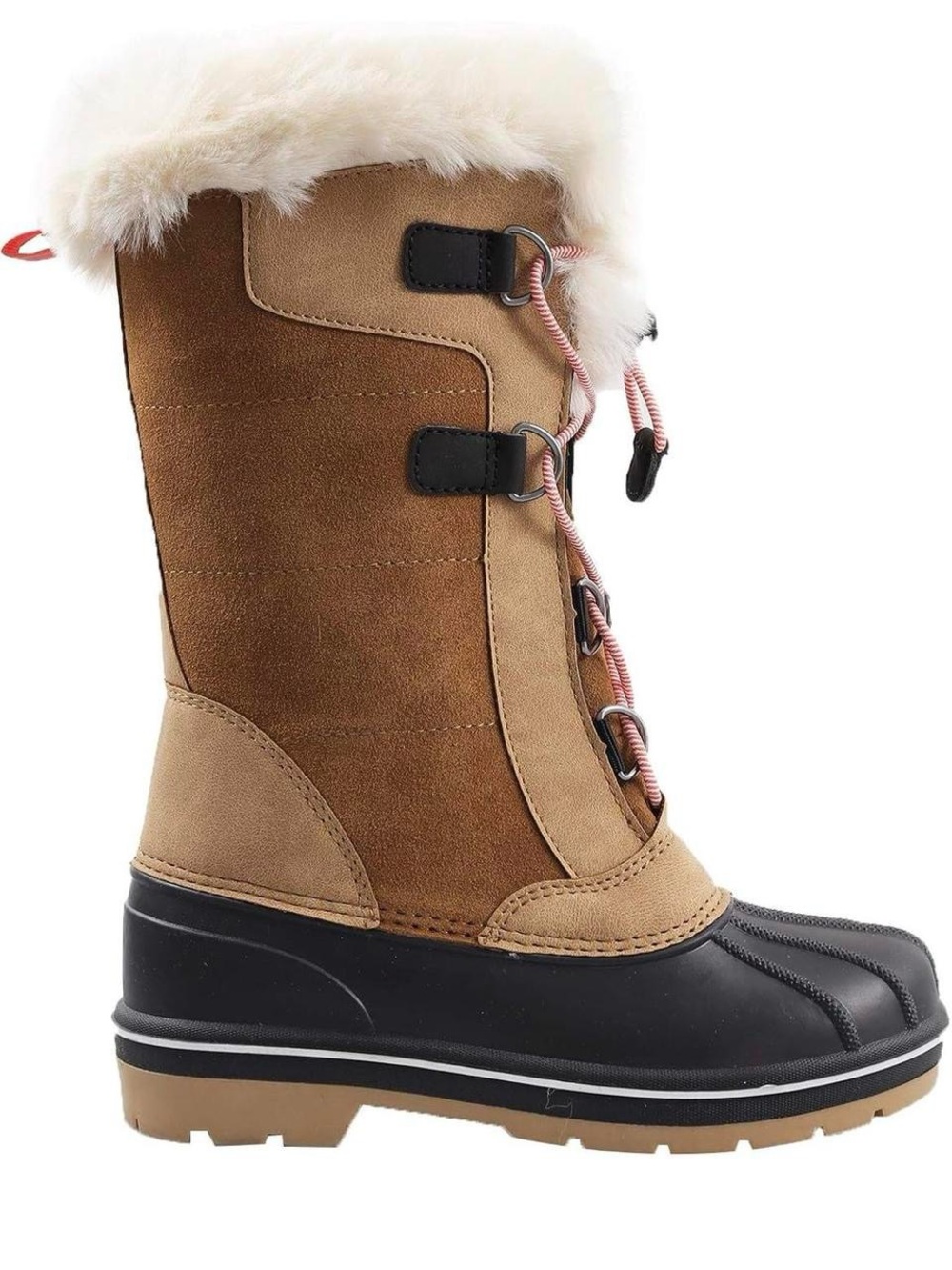 Cat & Jack NWT Girls Constance Brown Faux Fur Winter Snow Boots